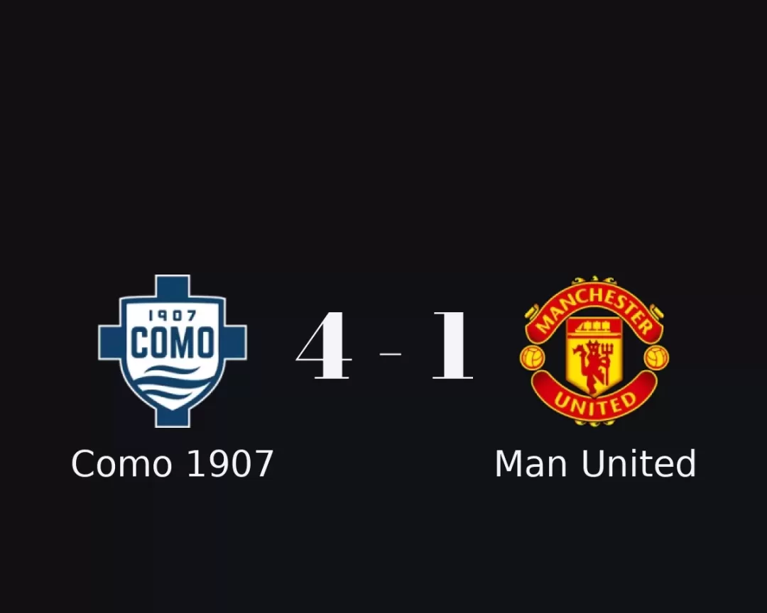 Como 1907 contre Man United