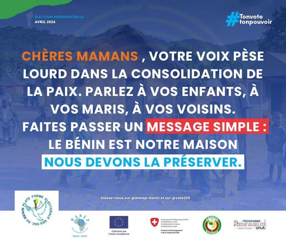 Texte appelant les mères à préserver la paix en parlant à leurs proches et à faire passer un message simple sur la maison commune