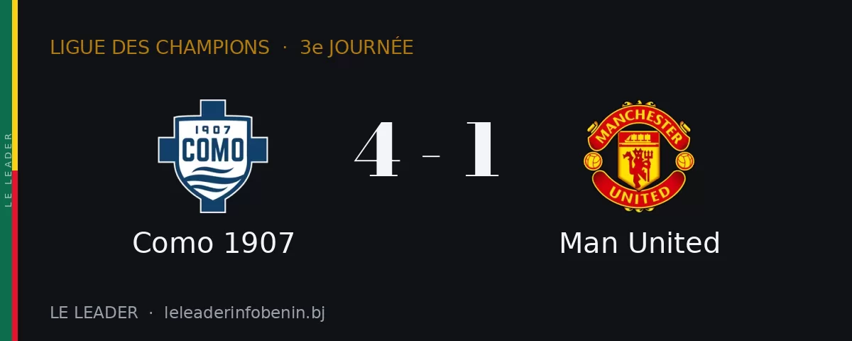 Como 1907 contre Man United