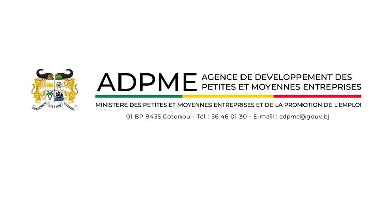 Logo officiel avec texte Agence de développement des petites et moyennes entreprises et coordonnées de contact
